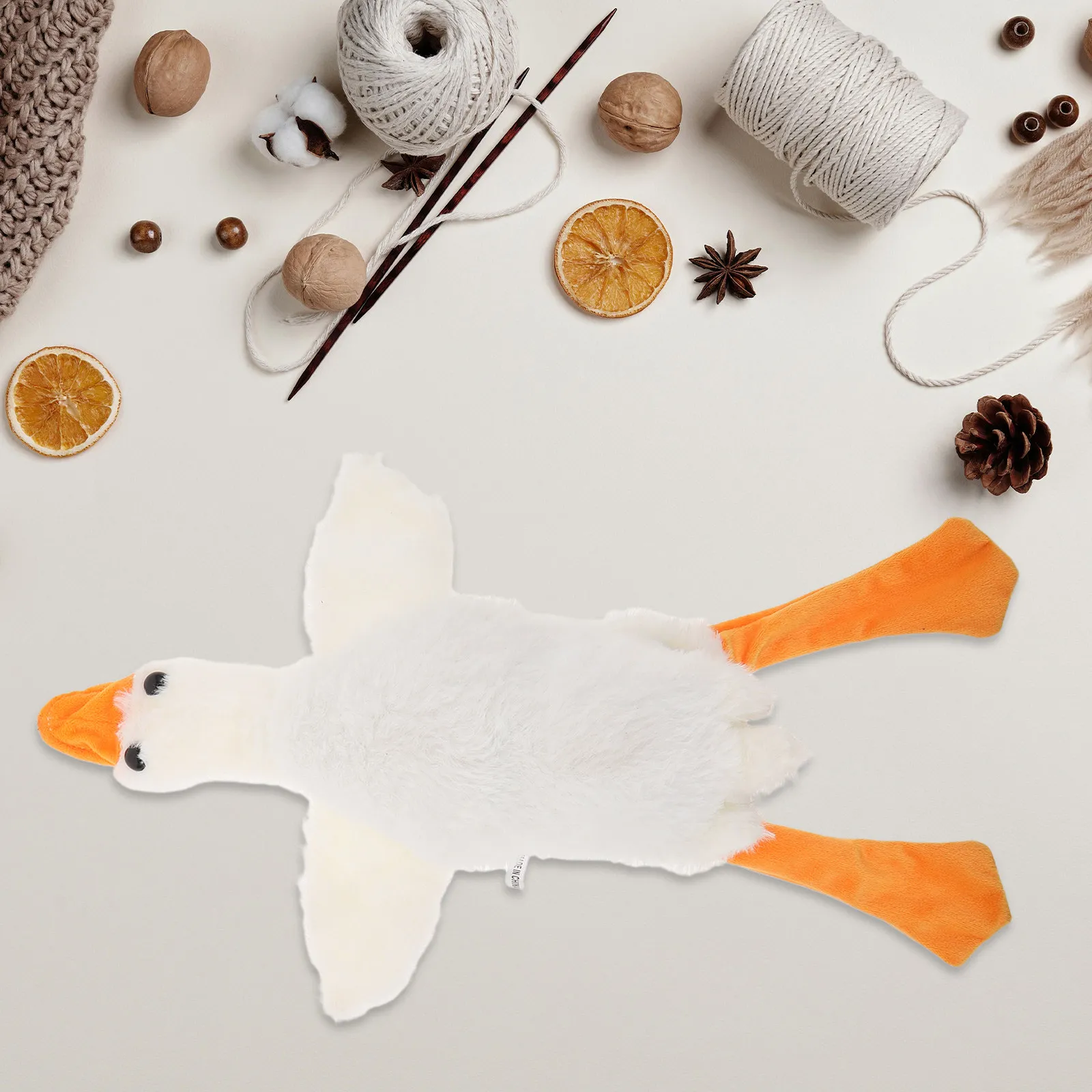 White Goose Pillow Cover 50cm Kawaii Cartoon Animal Cushion Case for Sofa Bedroom Living Room Decor