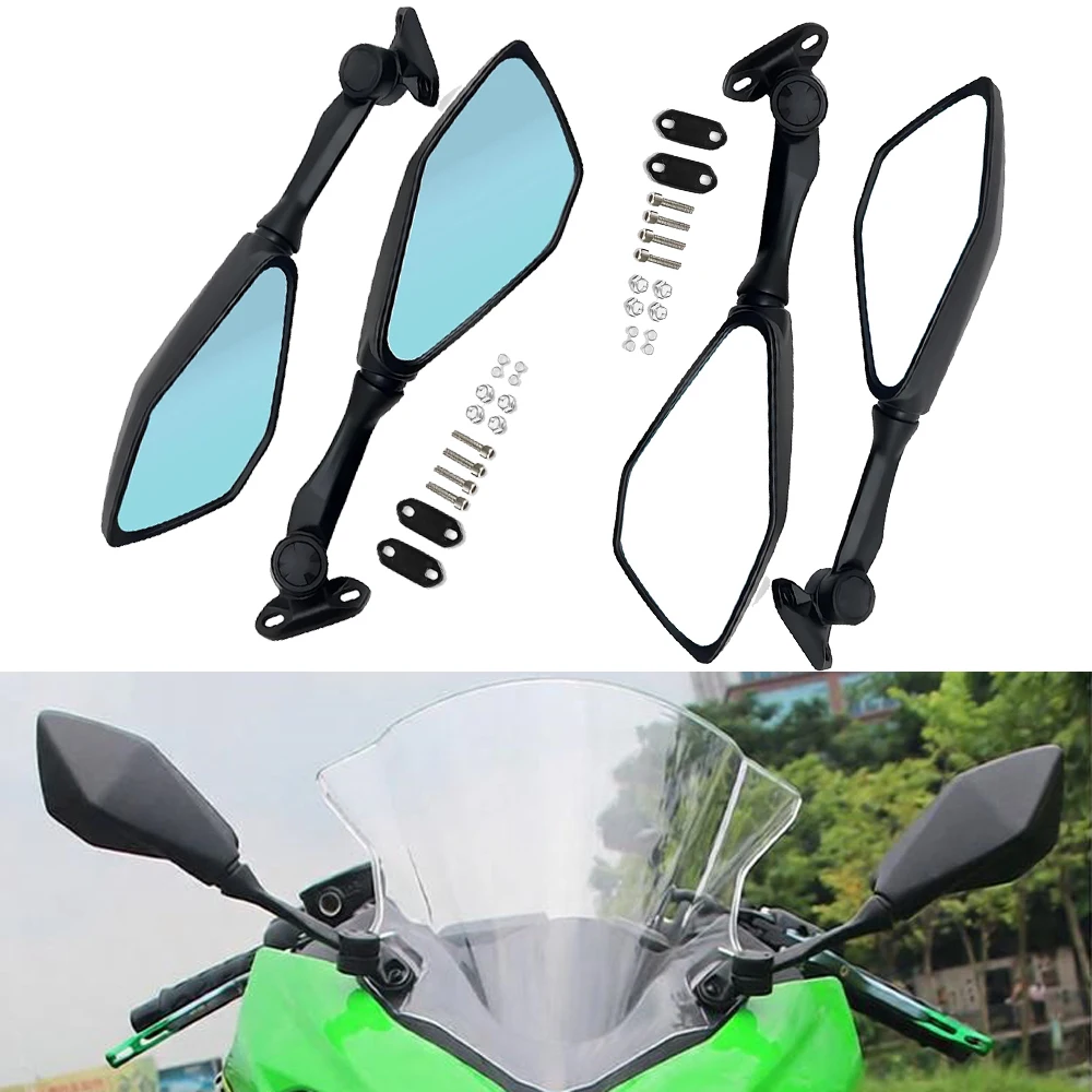 Paar Motorrad-Rückspiegel für Kawasaki Ninja 250 250SL 300 ZX6R ZX-6R 2013–2016 NINJA 400 2017–2020
