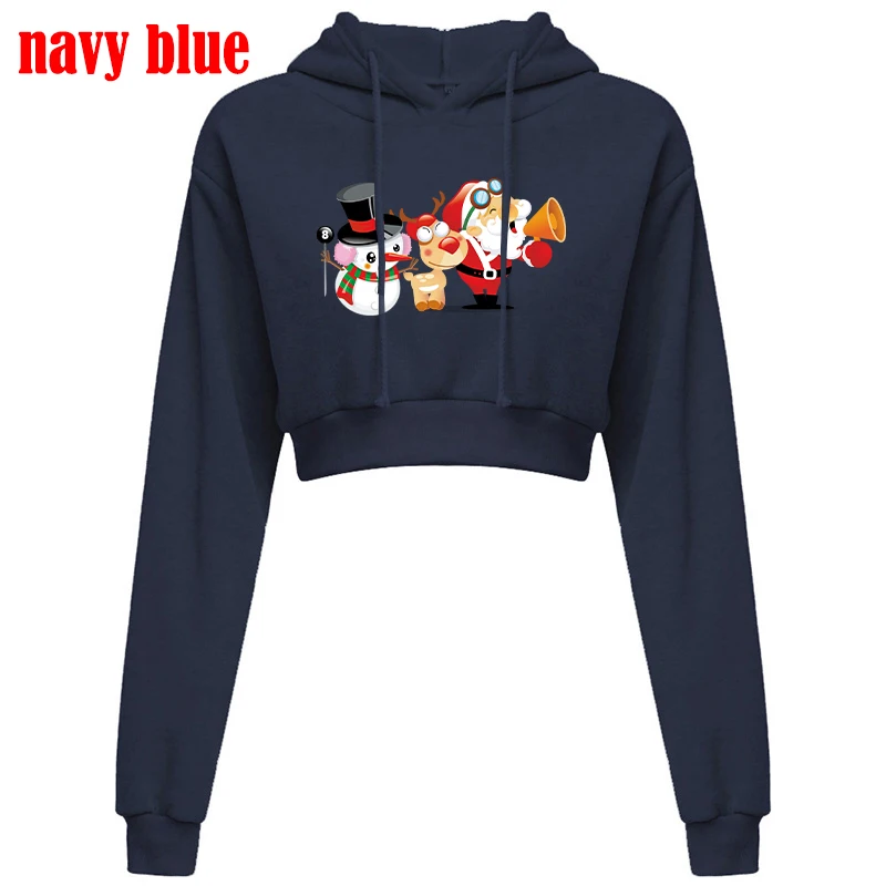 Spring and Autumn Christmas Red Hoodie Women's Cute Printed Top Long Sleeve Hoodie Sportswear Fashion Sports Hoodie