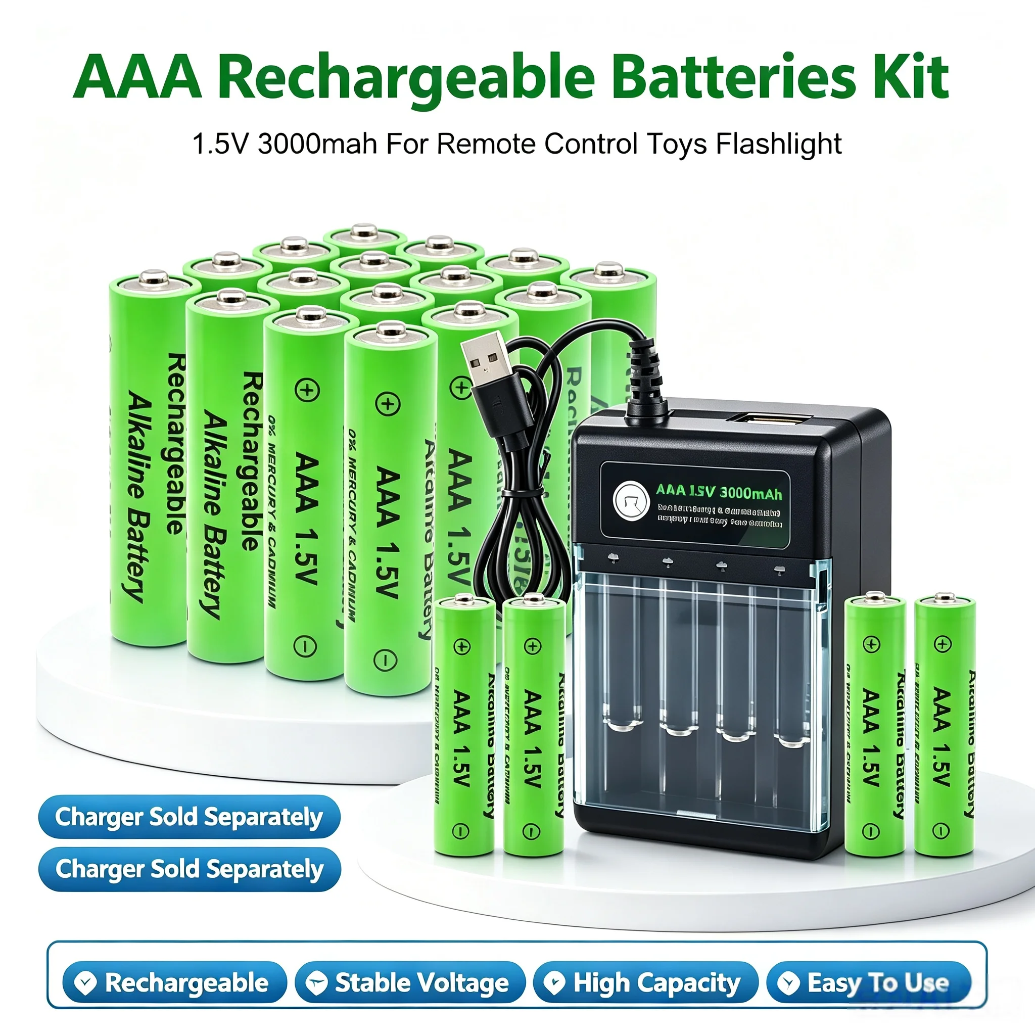 Original Rechargeable Battery AAA 3000mAh 1.5V For Computer Clock Radio Video Game Digital Camera AAA Battery