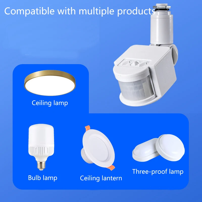 Intelligent adjustable infrared human body sensing switch, exposed indoor delay sensor, microwave radar sensing module