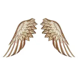 2 Pcs Neckline Shirt Collar Pin Wing Shape Shinny Jewelry Shinny Wing Shape Women Men Brooch Weeding