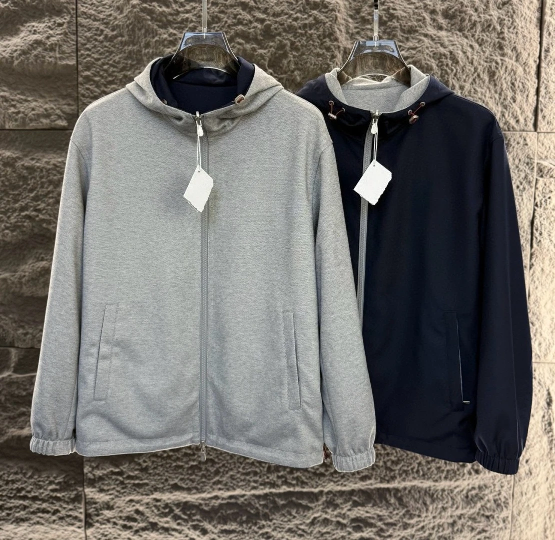 

BC Italian Old Money Style Knitted Wool Double Sided Hooded Jacket