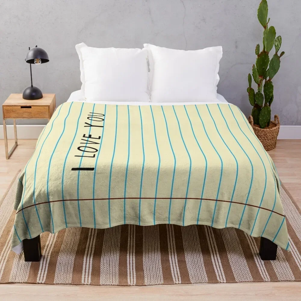 

I Love You Looseleaf Notebook Blanket Throw Blanket Soft Beds Blankets For Sofas funny gift Blankets