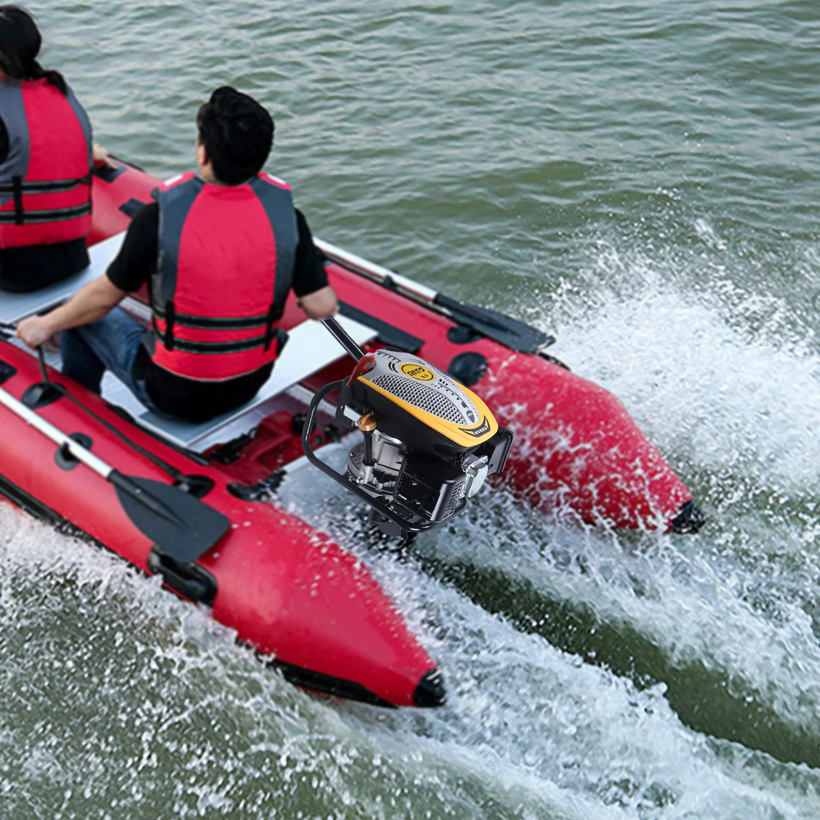 HP 9.0 HP tugas berat, mesin perahu Motor papan luar dengan sistem TCI pendingin udara untuk perahu tiup perahu memancing Sailbo