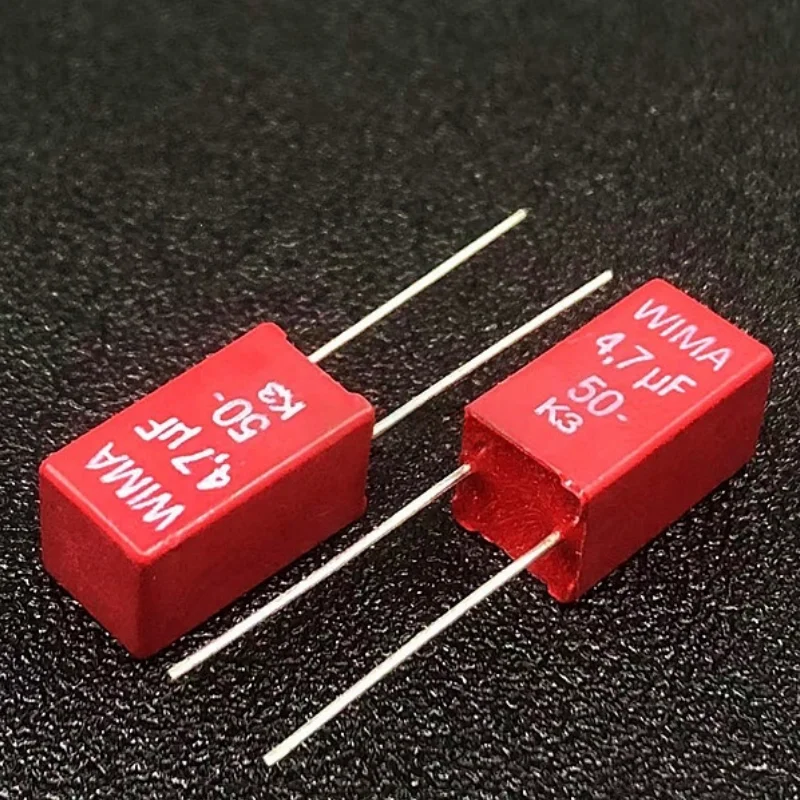 2 PCS 4.7 UF 50 V 475 4U7 MKS2 Capacitor de febre sem pólo de áudio