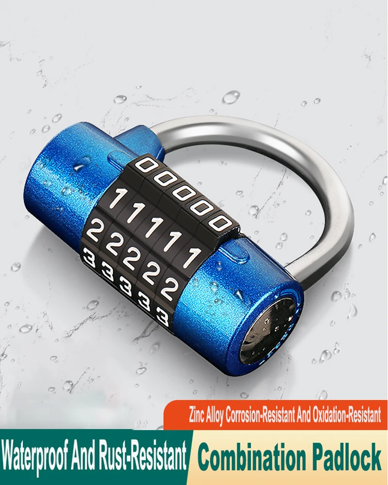 

4,5 Digit Number Combination Travel Password Lock Combination Padlock Zinc Alloy 3 Colors Coded Lock Security Safely Code New