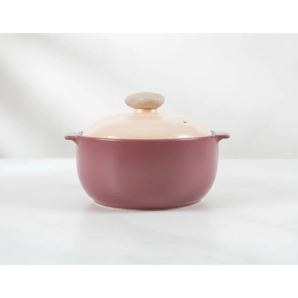 

1.5qt Ceramic Casserole Pot, Non-Stick Dutch Oven for Stew Soup Steam, Oven Safe Heat Resistant Lilac