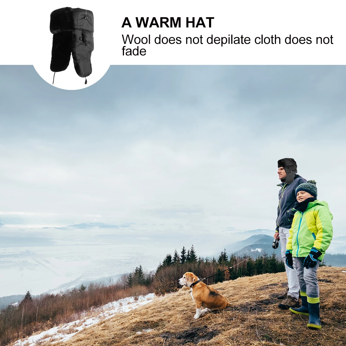 1pc Warm Thickened Men Women Winter Windproof Trapper Cap Outdoor Flap Winter Ski Snow Hat Flap Hat
