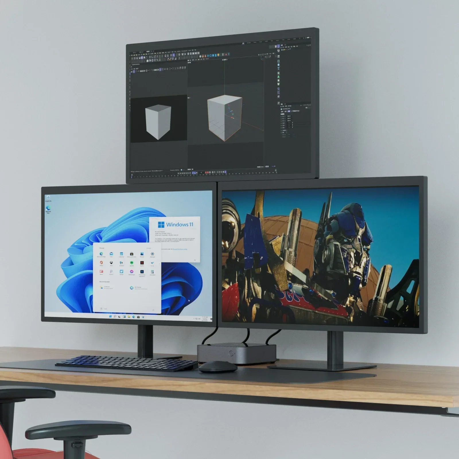 كيسميت وحدة المعالجة المركزية N95 Office 16GB RAM 512GB SSD كمبيوتر مكتبي صغير Windows 11 Pro كمبيوتر صغير