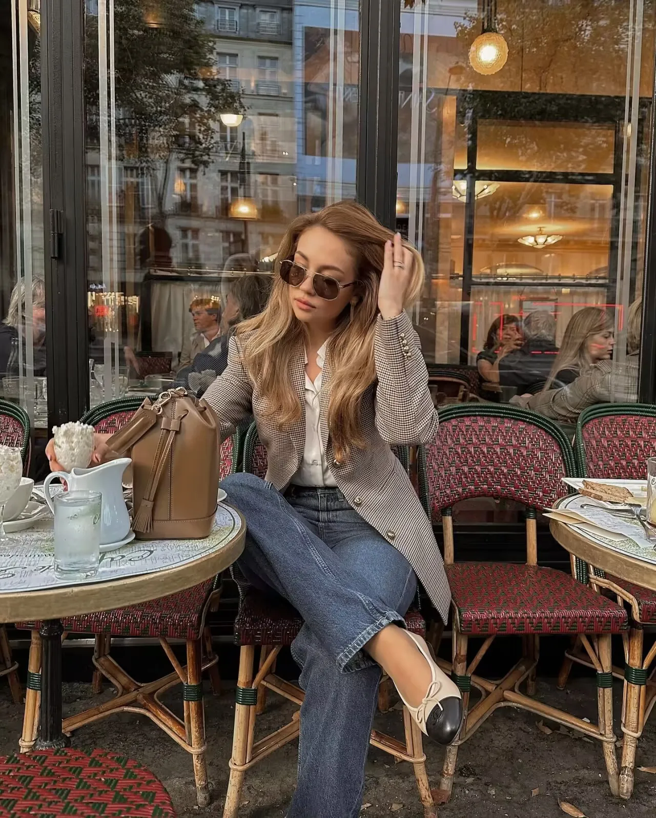 

Женский пиджак в клетку с длинными рукавами, весна-лето, офисный женский винтажный однобортный элегантный женский пиджак с узором «гусиные лапки»