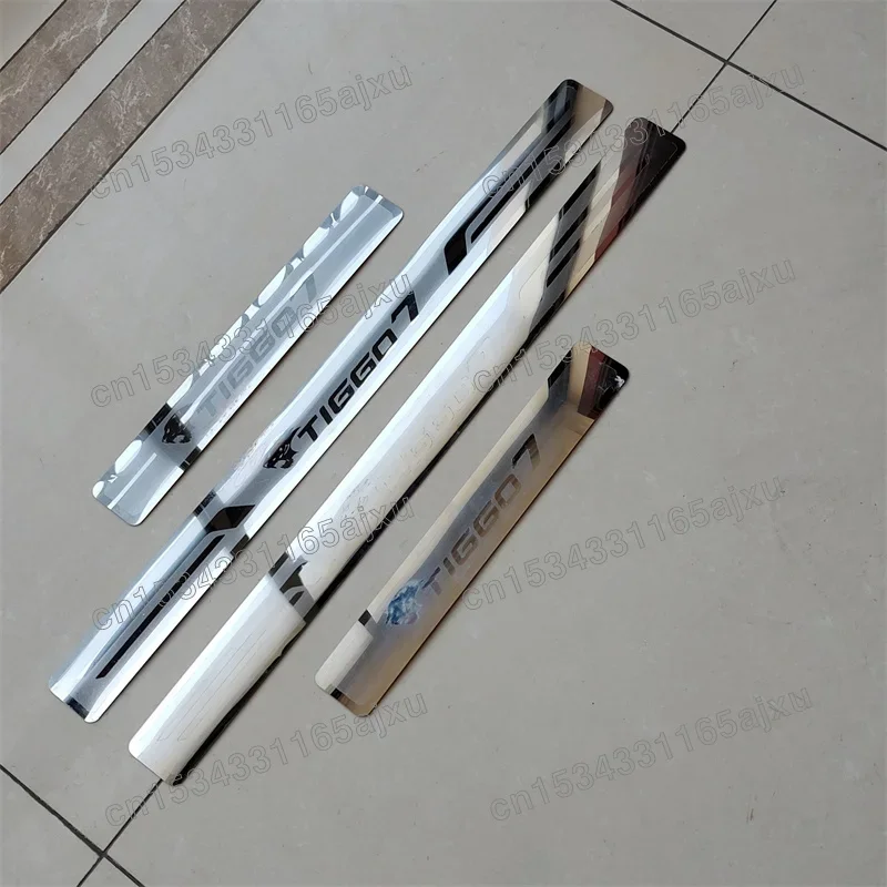 Stainless Steel Car Door Sill Scuff Plate Cover Trim For Chery Tiggo7 Tiggo 7 plus 2020 2021 2022 Car styling