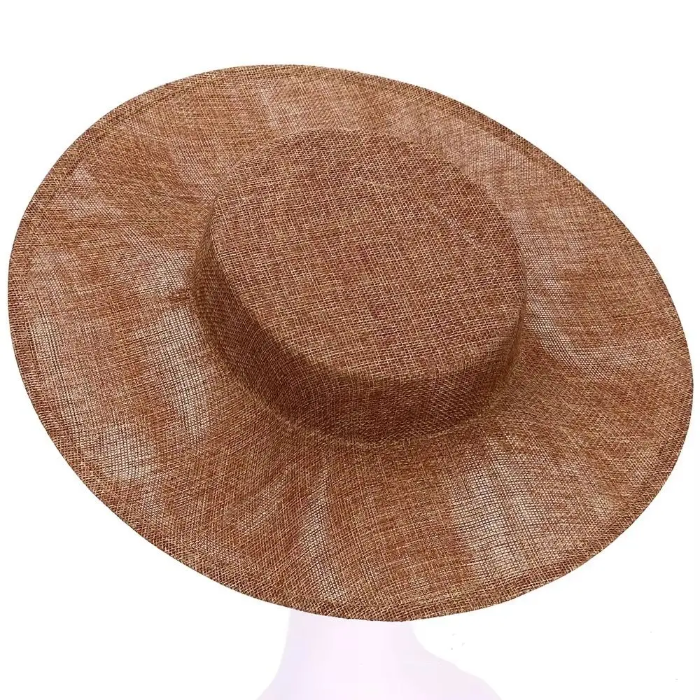 Solid Color Fascinator Base Wide Brim 33 CM Derby Hat Multiple Colors 1920s Hair Accessories Vintage Fascinator Hat Girl