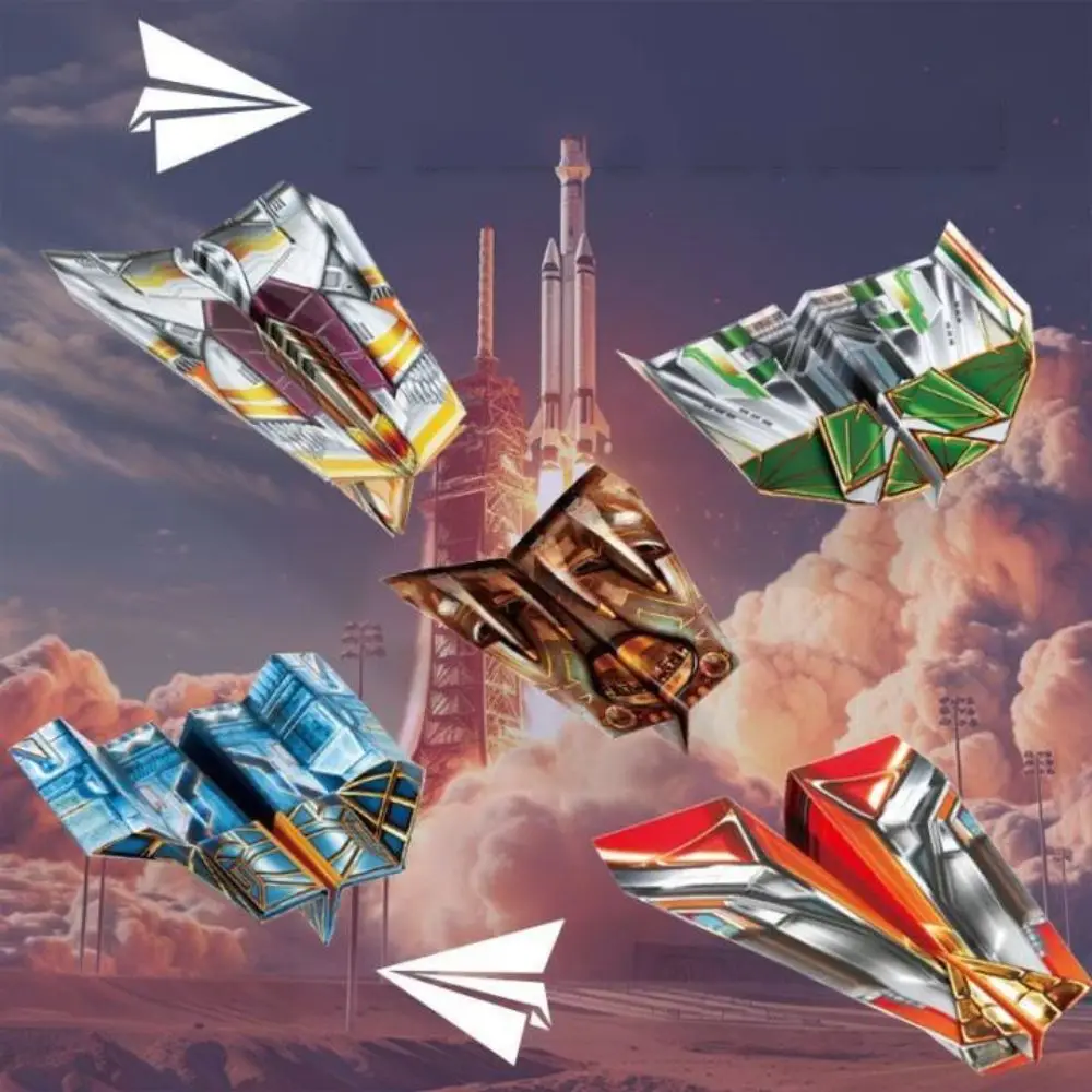 Ręcznie Robiony Samolot Papierowy Origami Sztuka Nauka Montessori Zestaw Origami Samolotów Składany 3D Wszechstronny Papierowy Samolot Zabawka