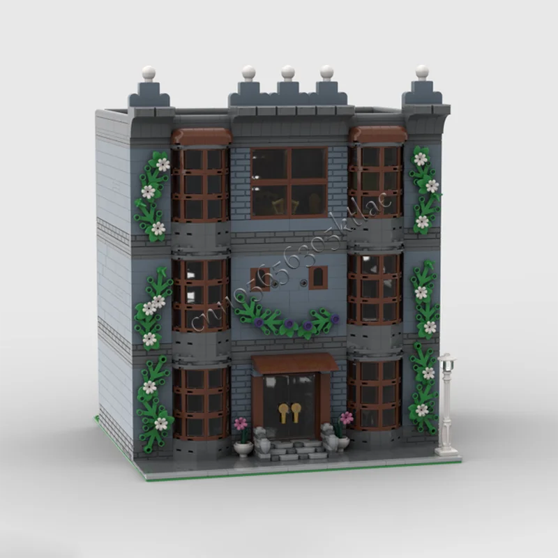 3371 PCS MOC Creative City Street View Modular 3 Stories Apartment Complex Model Architecture Building Block Kid Brick Toy Gift