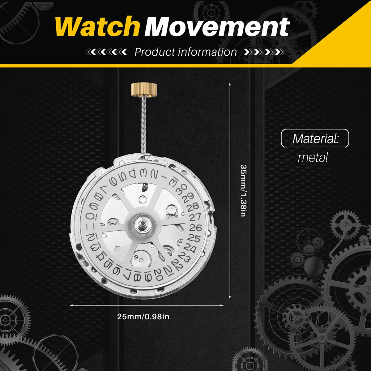 Автоматическая Замена часового механизма, аксессуары для часов с хронографом и датой, набор инструментов для ремонта, детали, фитинги для 2813/8205/8215