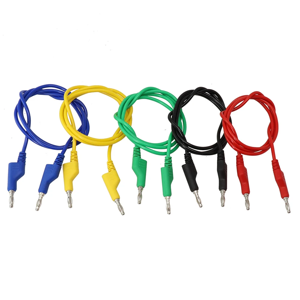 

Electrical Work 5 Colours Banana Wire Cable Test Leads For Multimeter Cable Leads Electrical Testing Standard Size