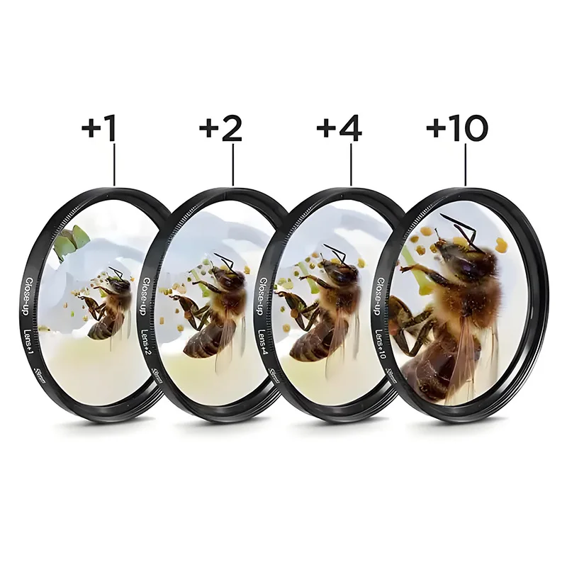 فلتر عدسة ماكرو قريب لكاميرات SLR والهواتف الذكية - فلتر مكبر عالي الدقة للتصوير الفوتوغرافي الماكرو