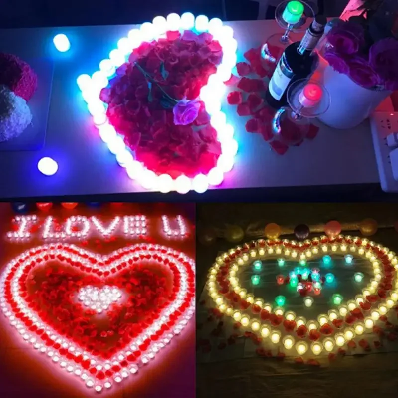 Flameless LED Candle Light Battery Powered Candles Tea Lights Lamp Wedding Birthday Party Decorations Romantic Lights