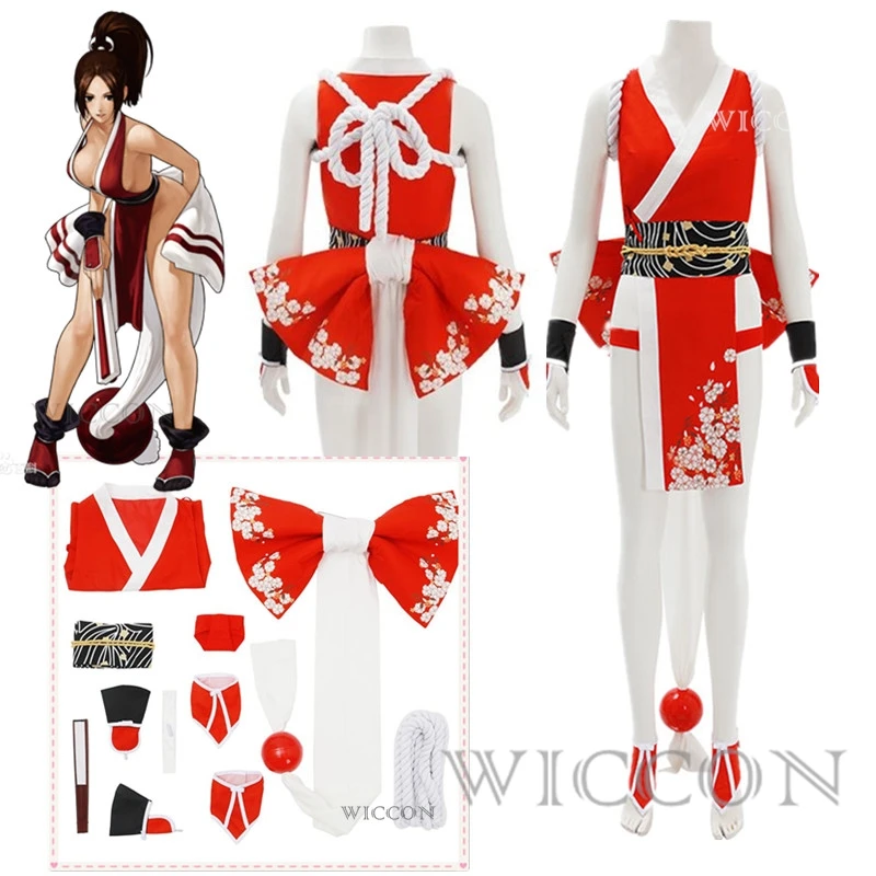 

Mai Shiranui Cosplay Fantasy Game Mortal & Kombat Disguise Costume Adult Women Halloween Roleplay Fantasia Clothes