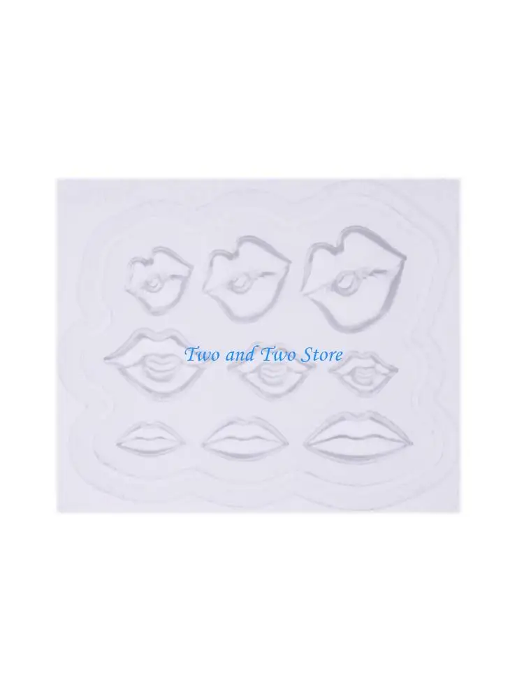 HX6F Silicone Mini Lips Shaped Mold Art Casting Mould Template Mouth Silicone Resin Mold Jewelry Tools Art Crafts