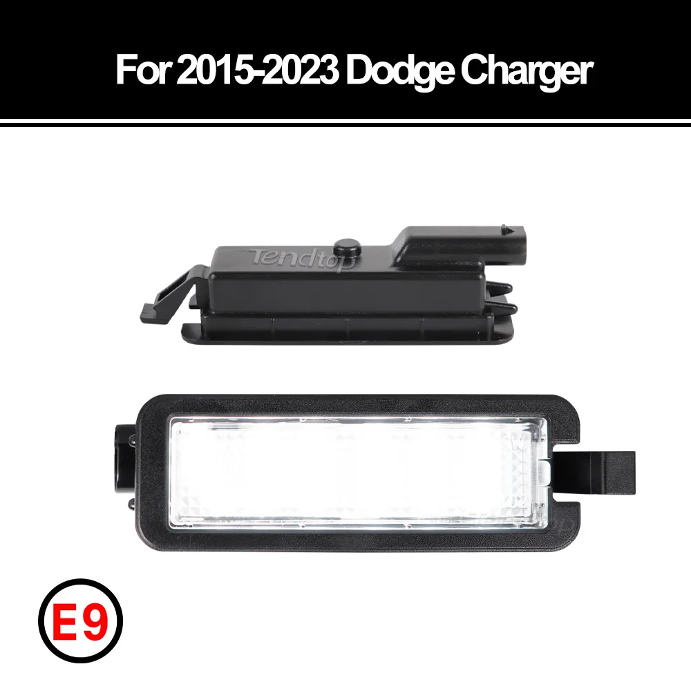 LED License Plate Light Car Number Lamp  for 2015-2023 Dodge Charger Challenger Chrysler 300 for Jeep Compass