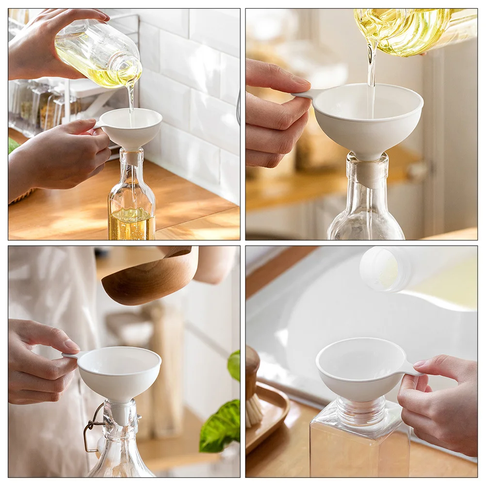 

2pcs Multifunctional Plastic Kitchen Liquid Transfer Tool Small Oil Funnel Home Use Household Funnel Tools Kitchen Supply
