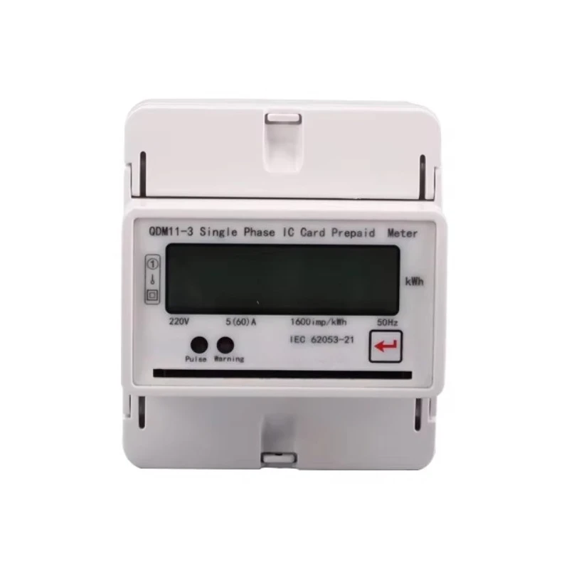 

QDM11-3 Single Phase IC Card Prepaid Meter with Analog and Digital Display 1.0 Accuracy 5(60)A