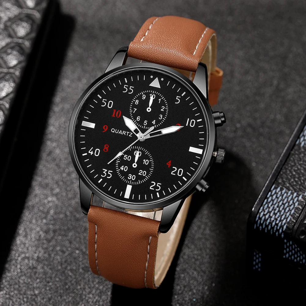 4Pc Men's New Quartz Watch, Practical And Versatile, The Best Choice For Giving Gifts To Fathers And Boyfriends (No Box Given)