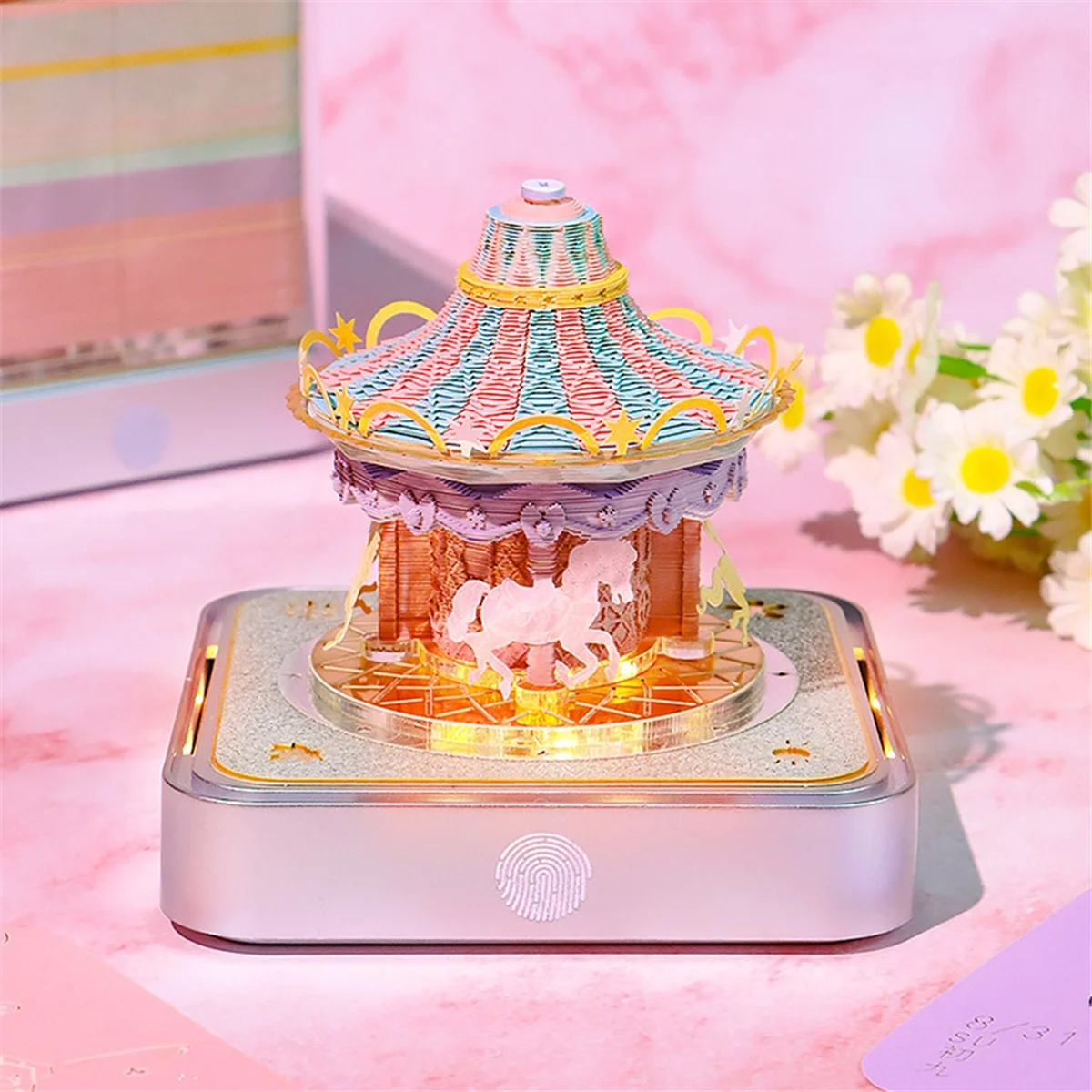 Vendita calda Taccuini memo 3D Calendario da tavolo in carta 2025, Calendario 2025 Blocco note 3D Artopad Intaglio Regalo Decorazione desktop con luci a LED