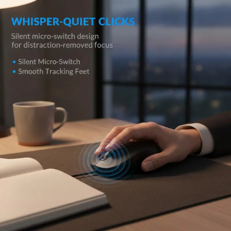 USB C Wired Mouse Silent Click 1000DPI Skin-friendly Type-C Mice for Laptop Tablet Phone Office Staff Use