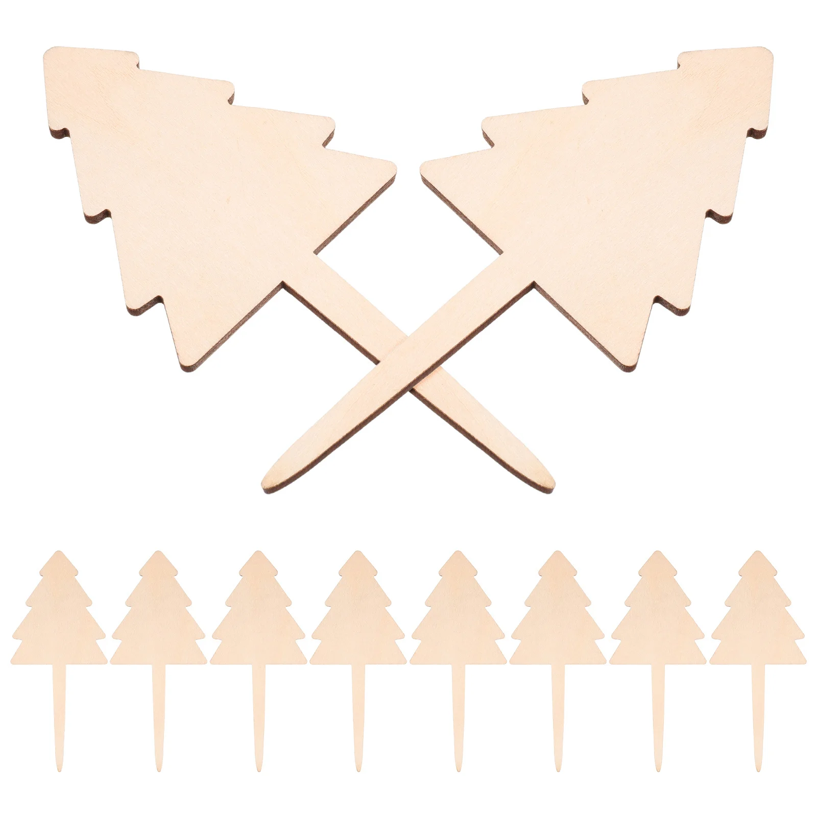 

10Pcs Tree Shape Bamboo Garden Labels Weatherproof DIY Plant Signs for Herbs Vegetables Flowers Indoor Outdoor Gardens