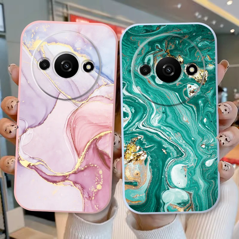 For Redmi A3 Phone Case Soft Silicone Shockproof Leopard Print?Protection Cover For Xiaomi Redmi A3 Fundas RedmiA3 A 3 Shell