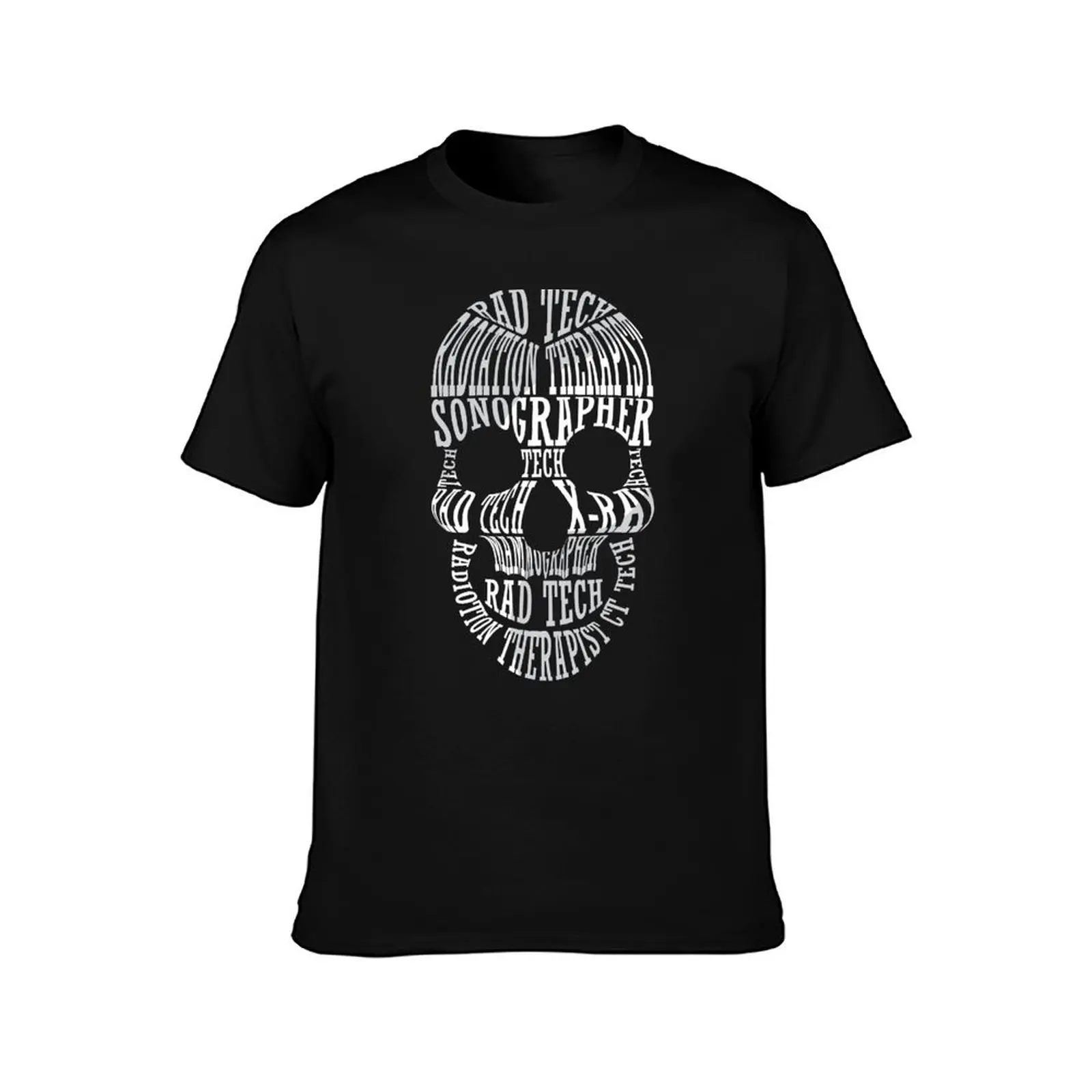 Radiology Tech Rad Tech Skull Technologist Xray T-Shirt Summer Casual Cotton Tee Oversized Streetwear Tops Unisex Men Women