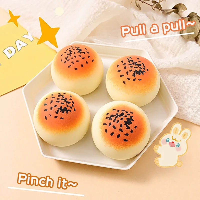 1 PCS Simulation Yolk Pastry Mochi  Decompressio  Toys Squeeze Soft Stress Relief Funny Toys for Adult and Childrens Gift