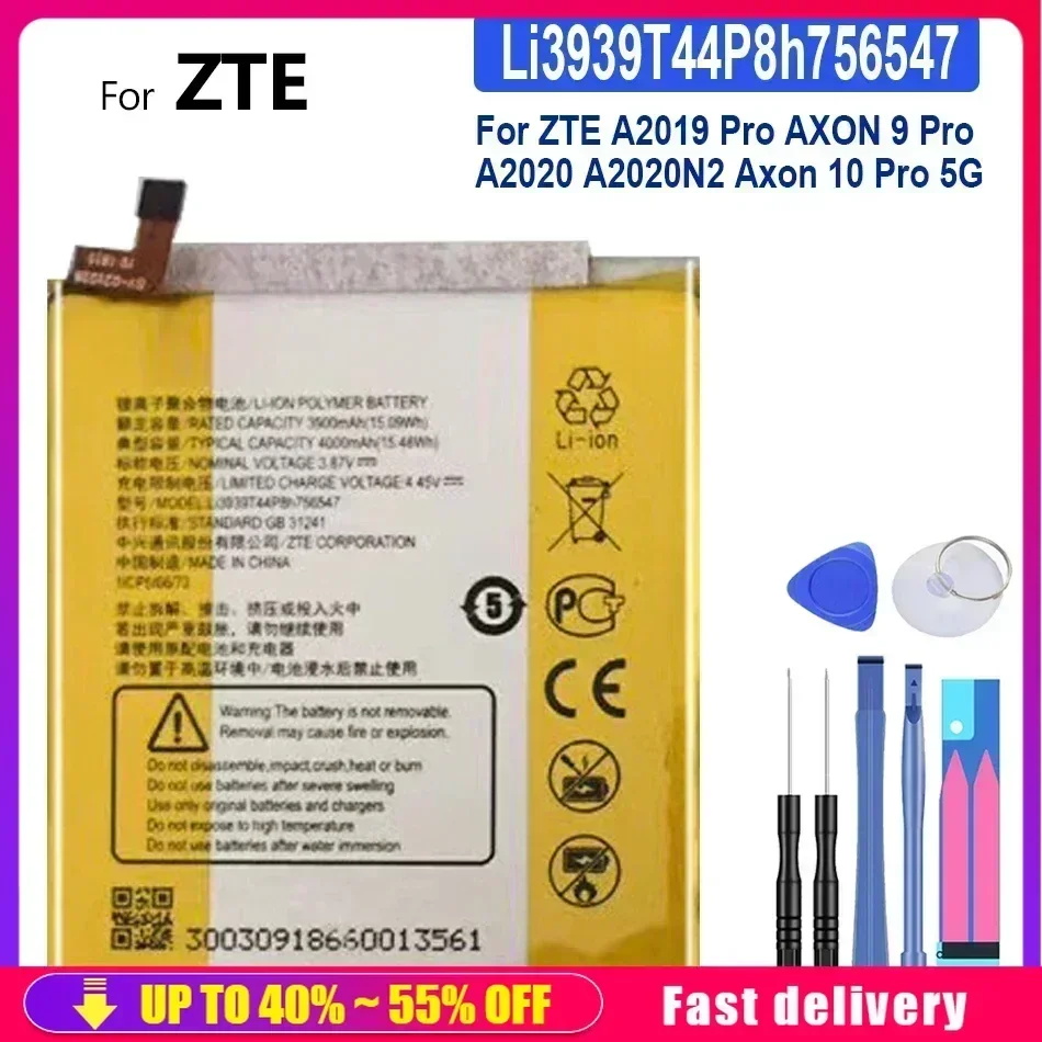 4000mAh Battery For ZTE A2019Pro AA2020 A2020N2 XON 9 Pro XON9 Pro/10 Pro XON10 Pro 5G