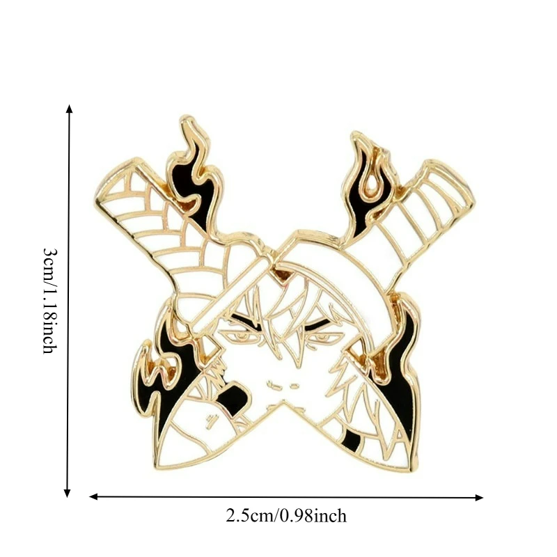 Cartoon Animation Elements Metal Brooches Costume Accessories for Role-playing Cosplay Pins Enamel Jewelry Decorations
