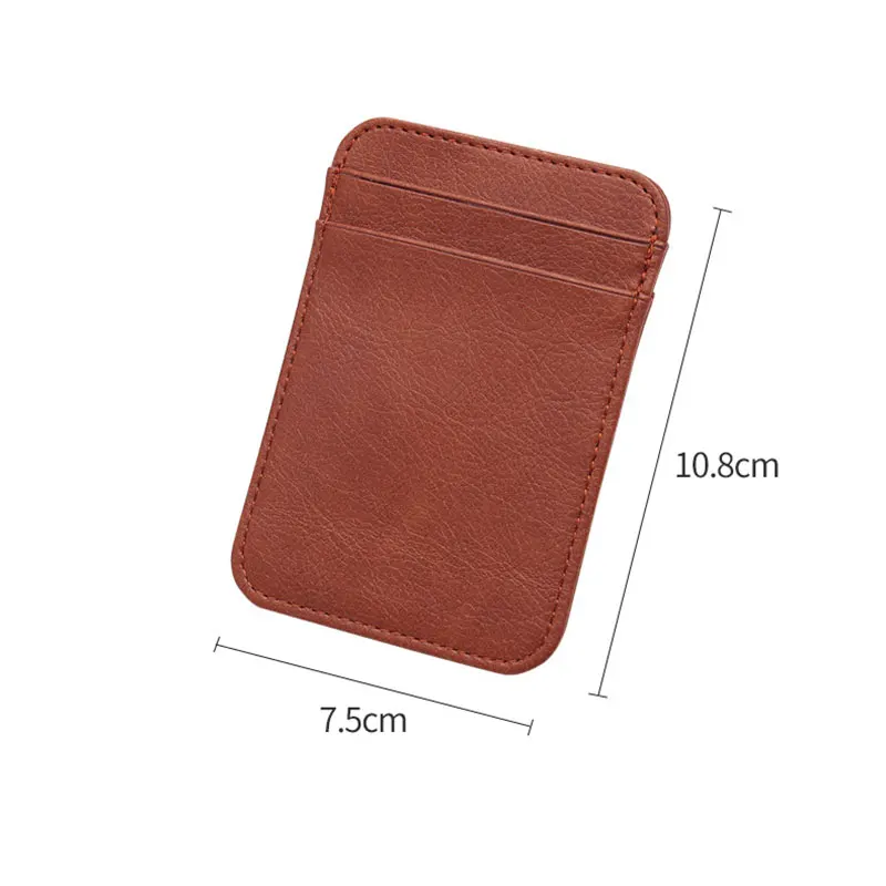 Classical Vertical Solid Credit Card Holder Multi-Card Business ID Card Case PU Leather Driver's License ID Card Package For Men