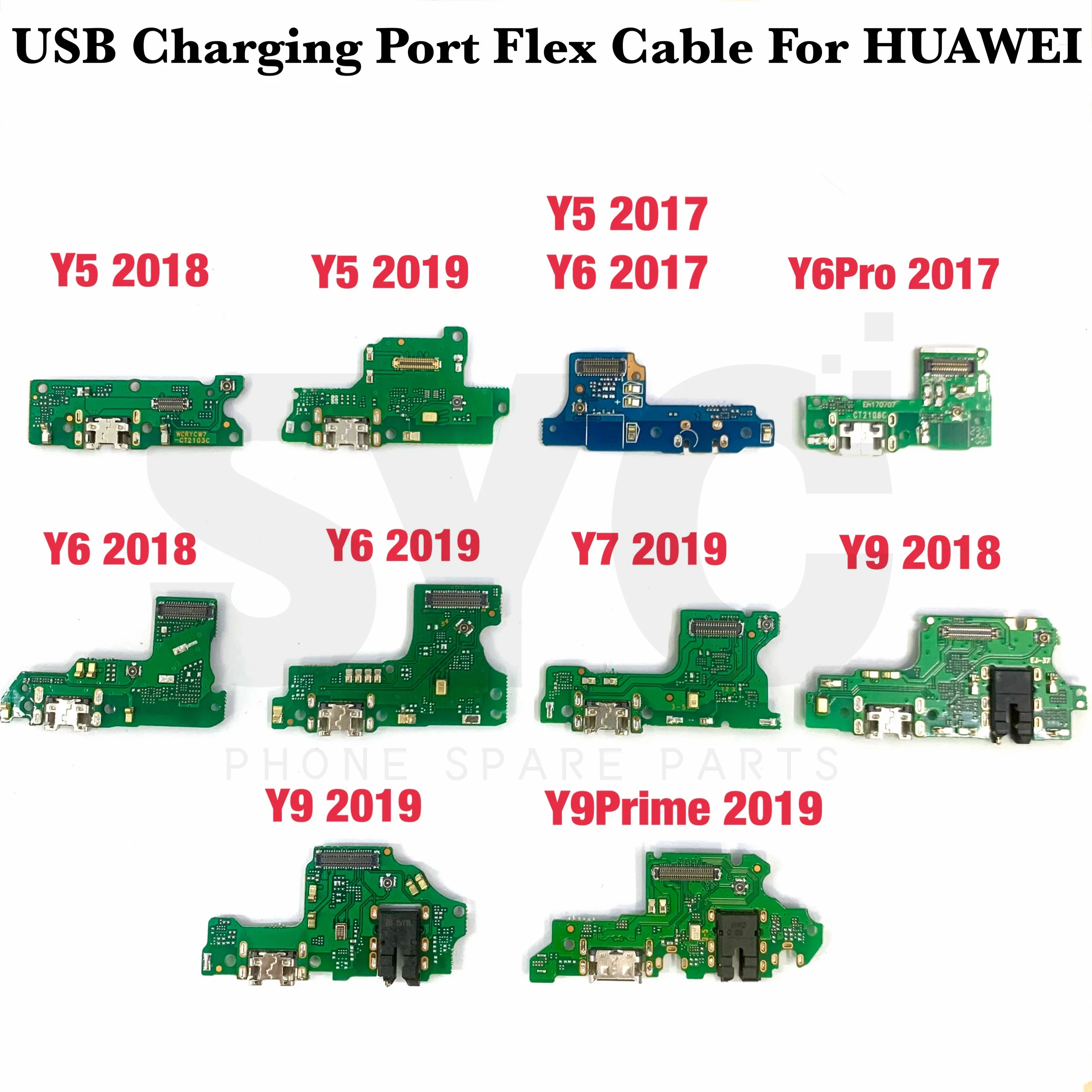 Nowa Płytka Portu Ładowania USB, Złącze Dock, Kabel Flex do Ładowarki dla HuaWei Y9 Y7 Y6 Pro Y5 Lite Prime GR5 2017 2018 2019