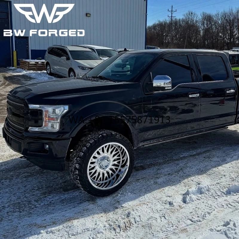 

Полированные хромированные кованые диски из алюминиевого сплава для F150 Silverado1500 6x139.7 8x170 8x165.126x14 8x180 Кованые колеса 24x12 24x14