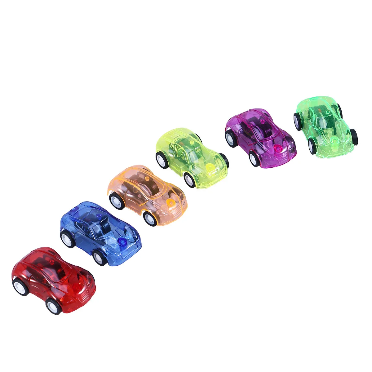 24-teiliges Pull-Back-Autos für Kinder, langlebig, waschbar, lustiges Rennspielset, verbessern die Vokabelfähigkeiten, zufällige Farbe, zum Zurückziehen, Mini