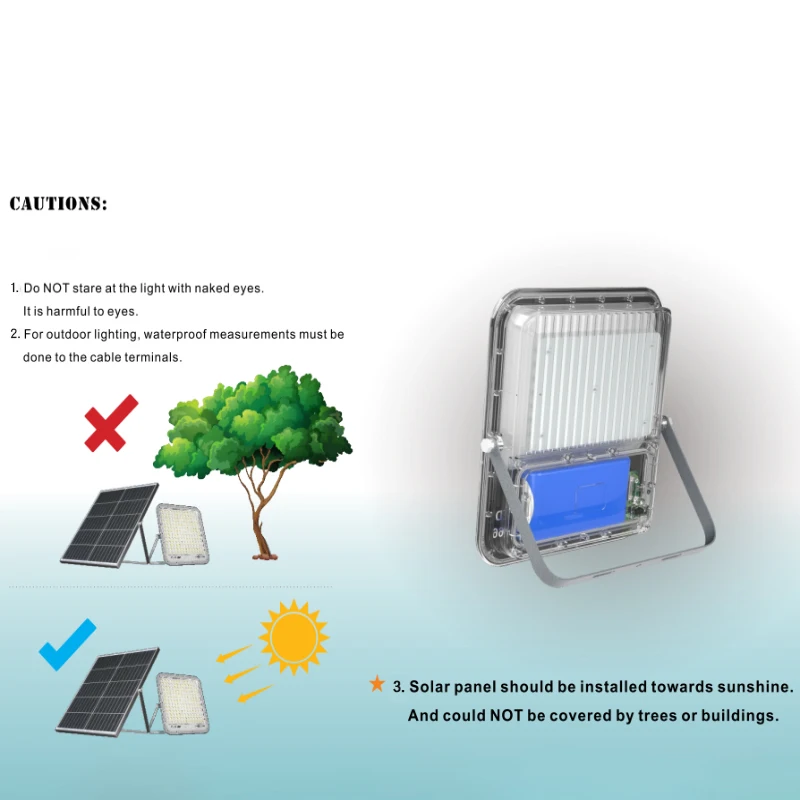 90LED Outdoor Solar Flood Light Cool White Waterproof Safety Spotlight for Porch Yard Garage Lighting