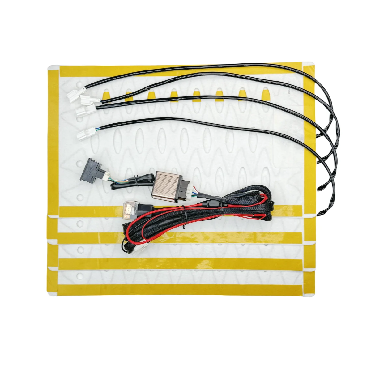 2 Seats 4 Pads Universal Alloy wire Heated Seat Heater Pads 12V 3 Level Switch Winter Warmer Seat Covers
