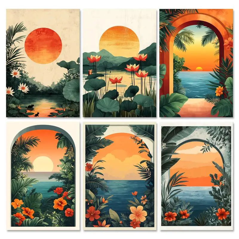 

RUOPOTY Modern Paint By Numbers On Canvas Picture Drawing Paint Markers By Numbers Illustration Moon Home Decoration