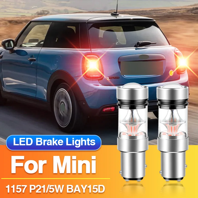2PCS P21/5W LED Brake Light 1157 BAY15D Red Tail Lamp for Mini Cooper Convertible R52 2004-2008/Cooper R50 R53 2001-2006, Canbus