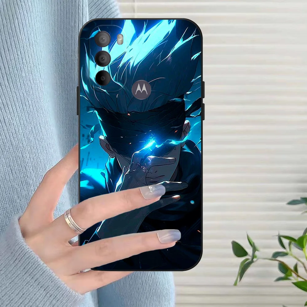 Black Tpu Case For Motorola Moto Edge 40 30 Neo PRO Ultra Fusion 5G E6 PLUS E6i E6S fantasy anime