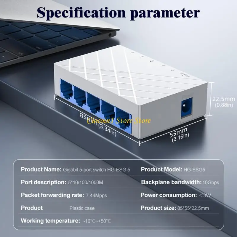 A3PC 5 Port Gigabit Switches التوصيل والتشغيل تشغيل شبكات مستقرة توزيع شبكات المكاتب المنزلية الخائن #6