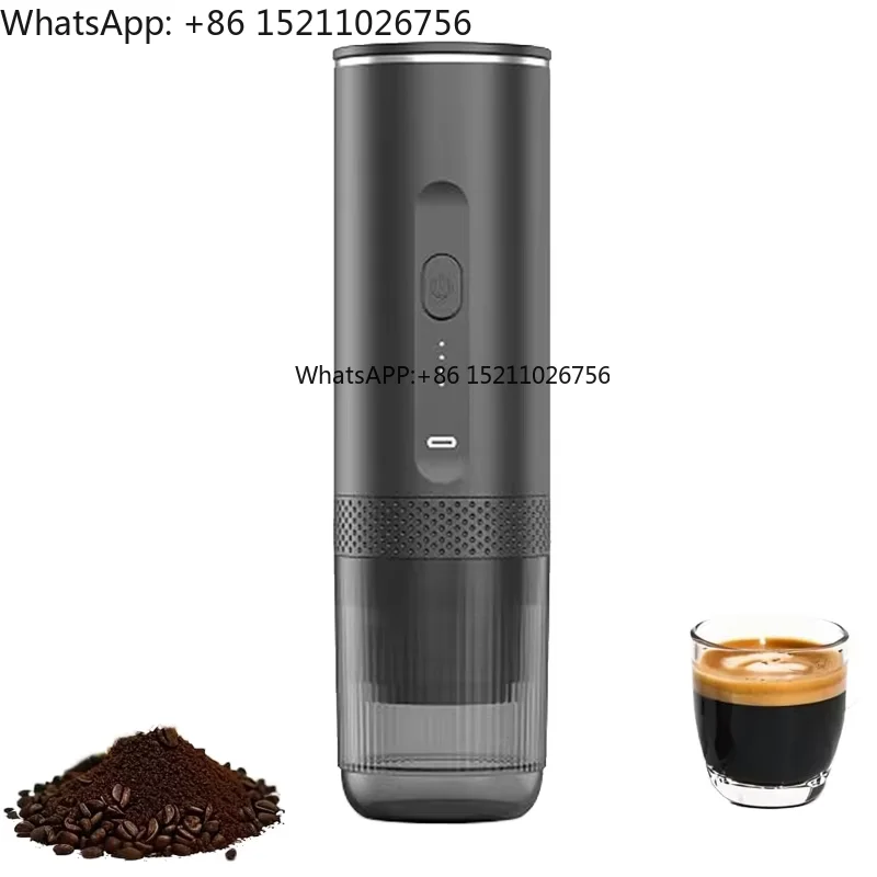 

Беспроводная электрическая портативная кофеварка для путешествий на открытом воздухе с автоматической помпой, давлением и самонагревом, из нержавеющей стали