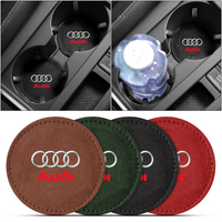 Car Cup Holder Pad PU Leather Slot Non-slip Coaster Mat Car accessories For Audi Q3 Q5L Q7 Q2L S4 S5 S6 S7 S8 TT A4L A3 A4 A7 A5
