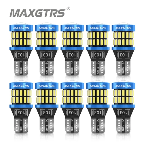 10x W5W T10 LED CANBUS sin Error 5W5 12V 8W 950Lm luz lateral Interior de coche superbrillante 194 3030 SMD bombilla automática blanco ámbar rojo
